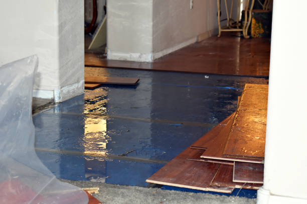 Professional Water Damage Restoration technician working in Vienna, ME